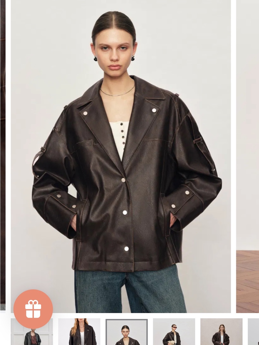 Oversized Vintage Biker Jacket by Fabrique